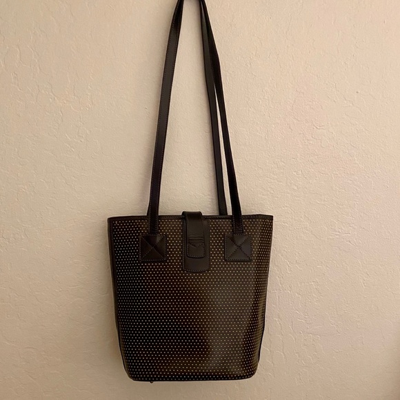Dooney & Bourke Black Perforated Bucket Bag - Picture 5 of 7